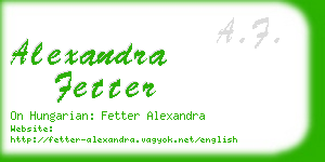 alexandra fetter business card